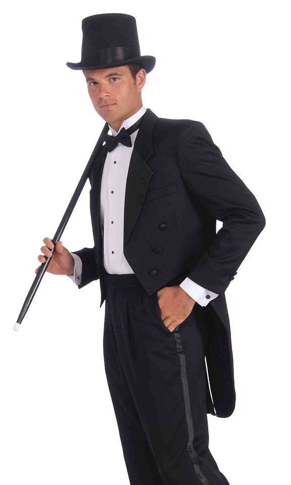 Retro Gentleman Tuxedo Fred Astaire Halloween Fancy Dress Costume