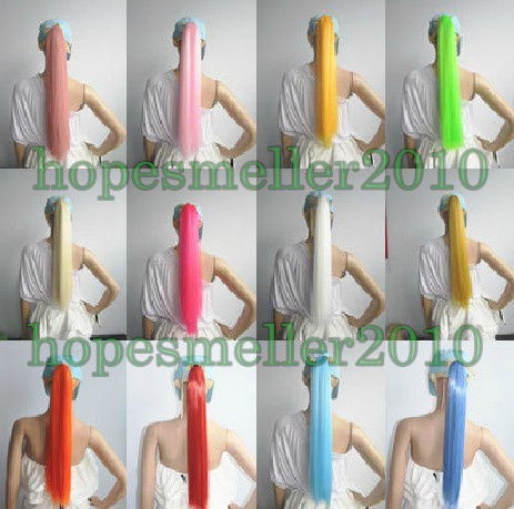 New Fashion 17 Colors Long Straight Cosplay Party Womens Girls 