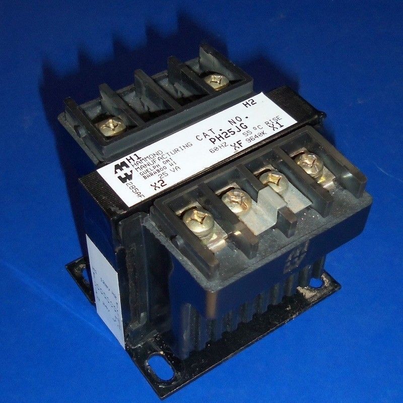 HAMMOND 120V TO 24V STEP DOWN INDUSTRIAL CONTROL TRANSFORMER PH25JG