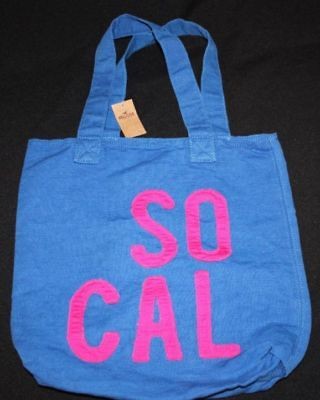 HOLLISTER TOTE BAG HANDBAG SOCAL BLUE NWT