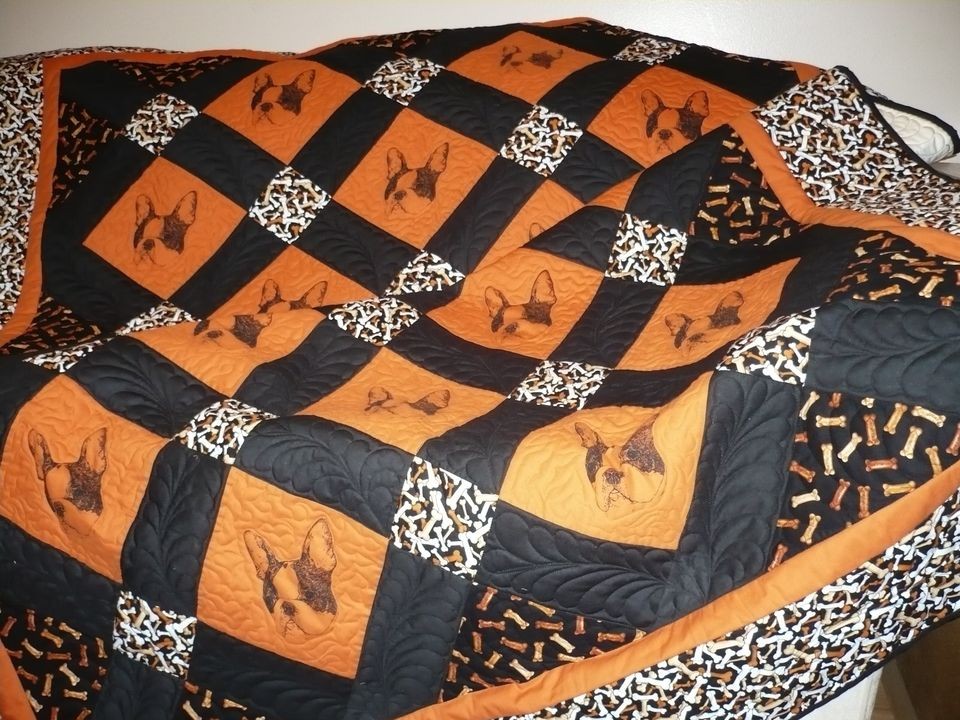 BOSTON TERRIER HANDMADE DOG QUILT