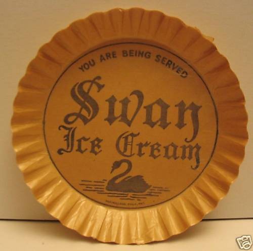 1920s Swan Ice Cream Parlor Dish/ Old Store Stock