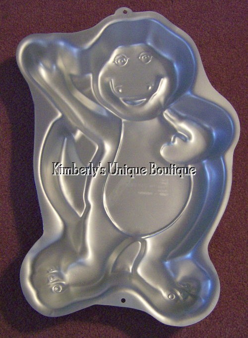 WILTON BARNEY CAKE PAN =+INSERT COPY 1993 MOLD TIN Birthday Dinosaur