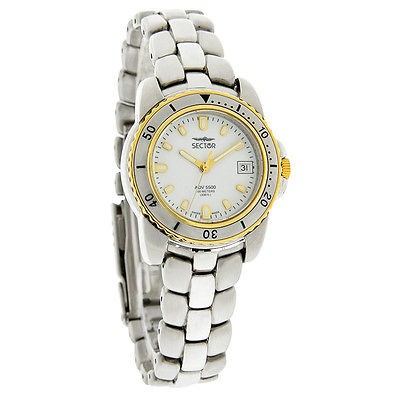 Sector ADV5500 Ladies White Two Tone Scuba Divers Swiss Quartz Watch 