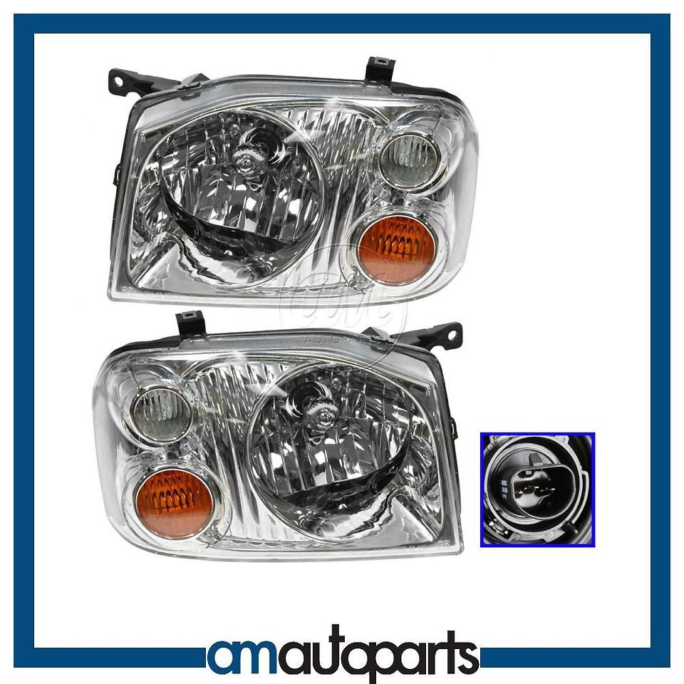   Frontier Pickup Headlights Headlamps Pair Set Left LH & Right RH