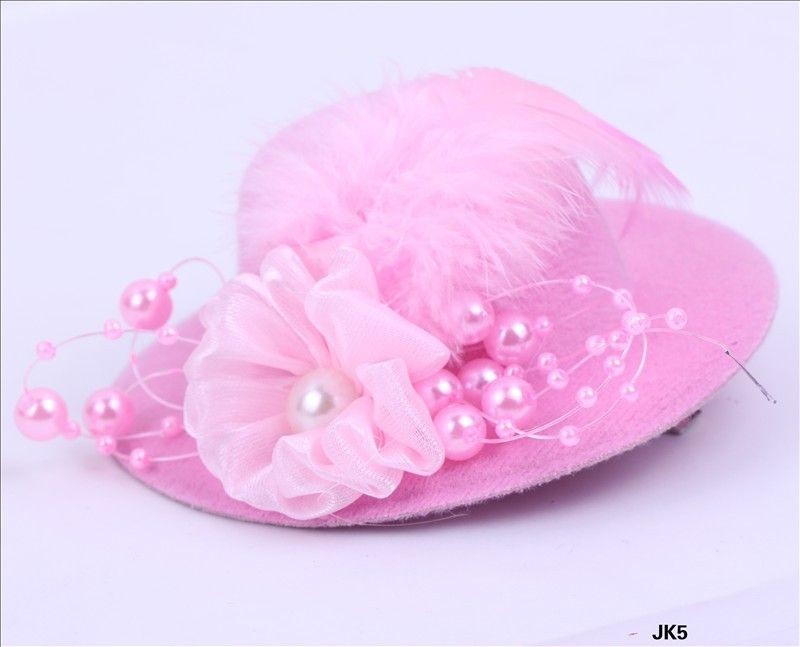 1pc LADIES BURLESQUE Head Hair Clip Mini Top Hat Fascinator Cocktail 