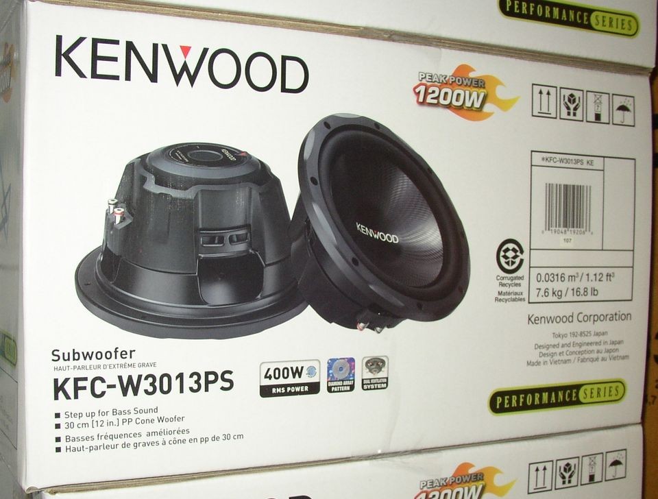 KENWOOD KFC W3013PS NEW 12 4 OHM 1200W SUBWOOFER KFCW3013PS