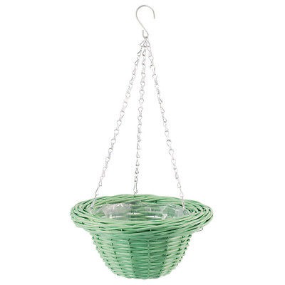 Laura Ashley Saturn Wicker Basket, 12in   Sage Green, #3A074686