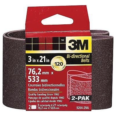 3M 9264NA 2 Pack 3 X 21 Fine Power Sanding Belts