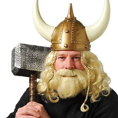 NEW VIKING BLONDE BEARD AND WIG SET HALLOWEEN COSTUME ACCESSORY