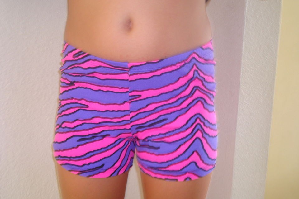 Spandex volleyball/che​er/gymnastic/d​ance purple/pink animal 