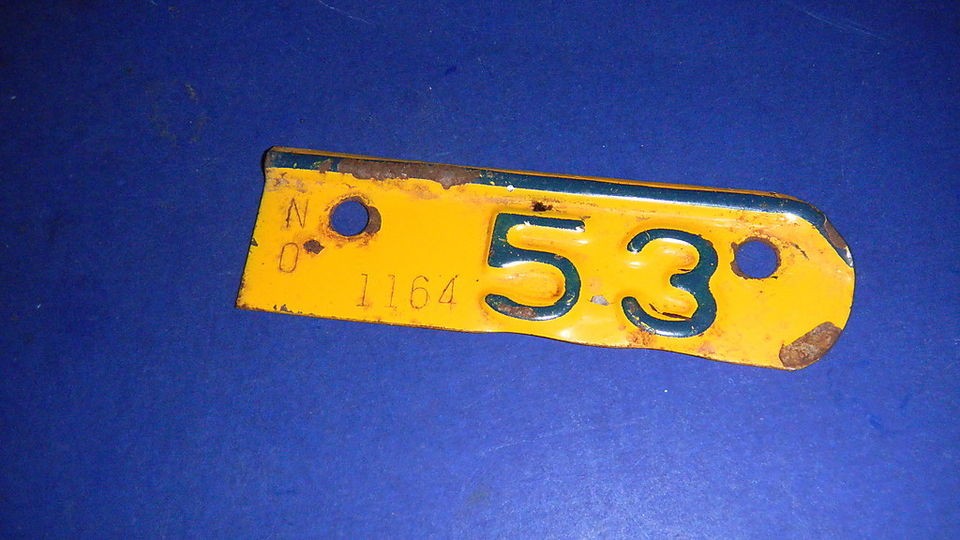 1953 FARM TRUCK LICENSE TAG / PLATE TOPPER