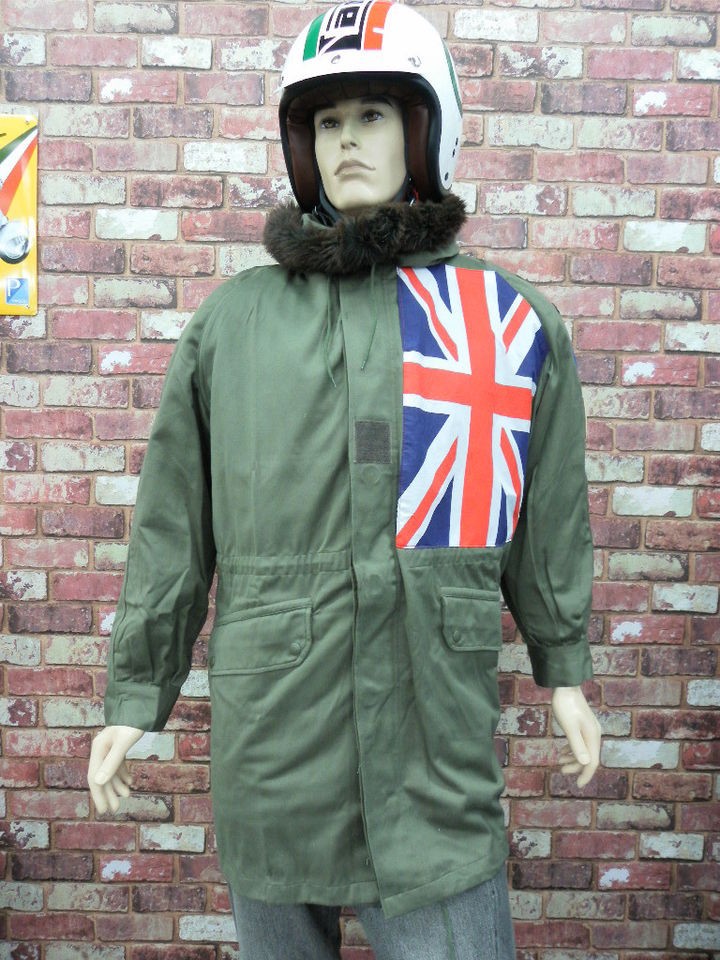 Customised Lambretta Khaki French Army 1960 Parka   One Size   FREE UK 