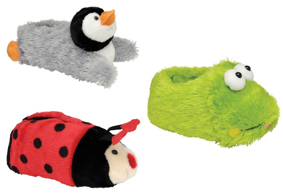 WOMENS LADIES DUNLOP NOVELTY PENGUIN,MONSTER FROG,LADYBIRD SLIPPERS 