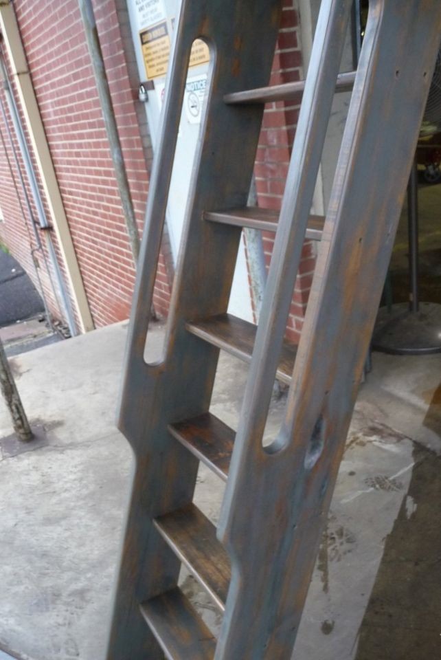 Ships Ladder for Loft/Library/A​ttic   Reclaimed Oak   85% Grey 