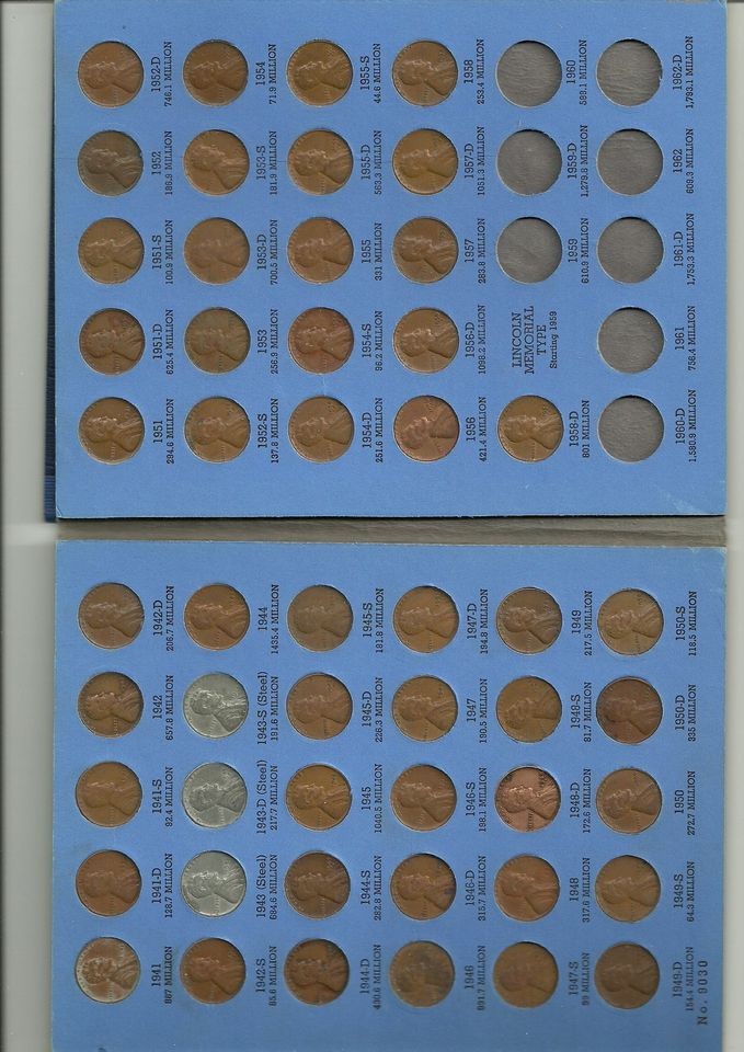   Wheat Cents   158 Piece 1909 1971 Set   1911 D, 1912 D, 1922 D, 1924 D