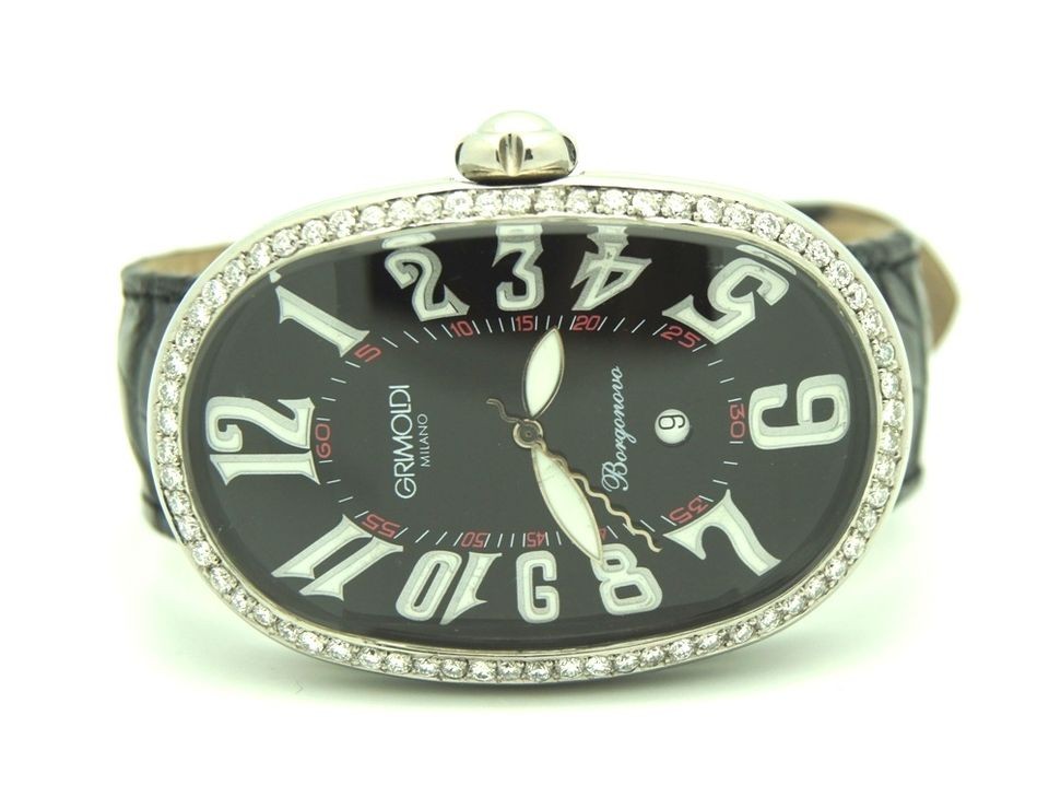   MEN`S Grimoldi Milano Borgonovo Diamond Automatic Date Watch 56MM