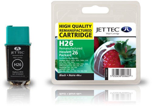 Remanufactured Jettec HP26 Black Ink Cartridge for Designjet 200 