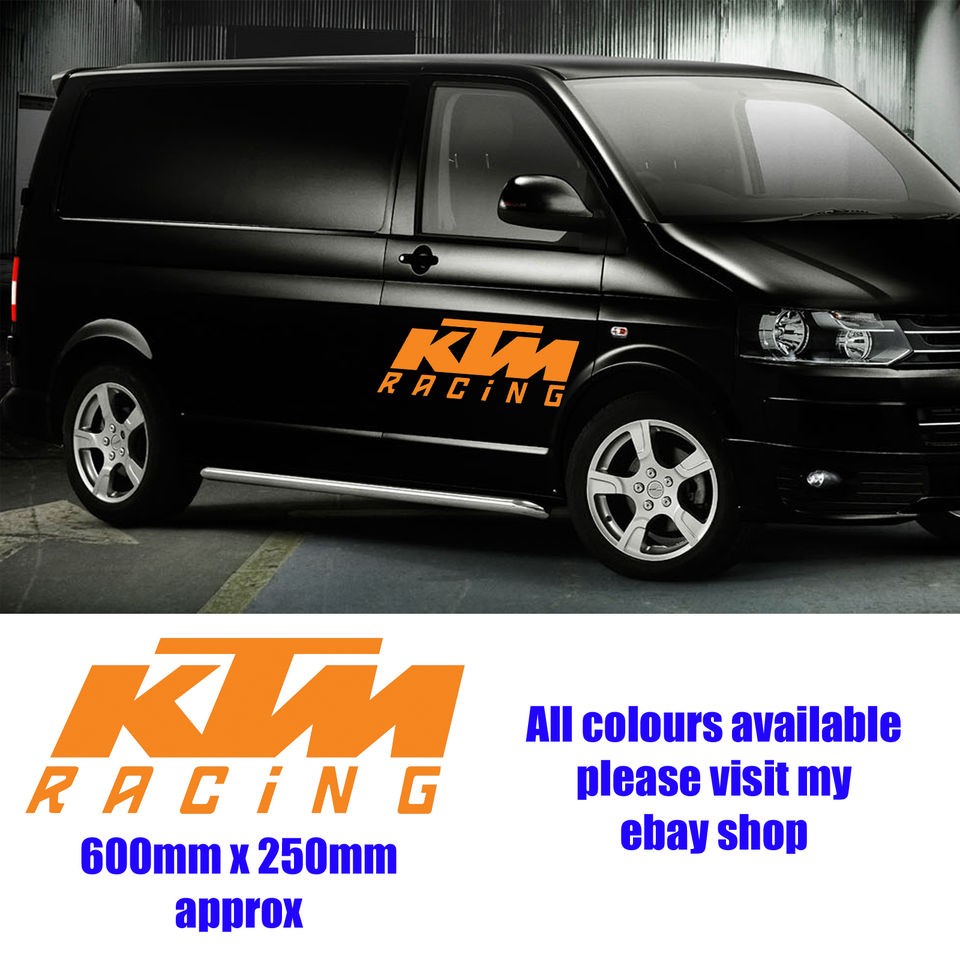   LARGE KTM RACING MX MOTOCROSS VAN car/ stickers/decals window VINYL