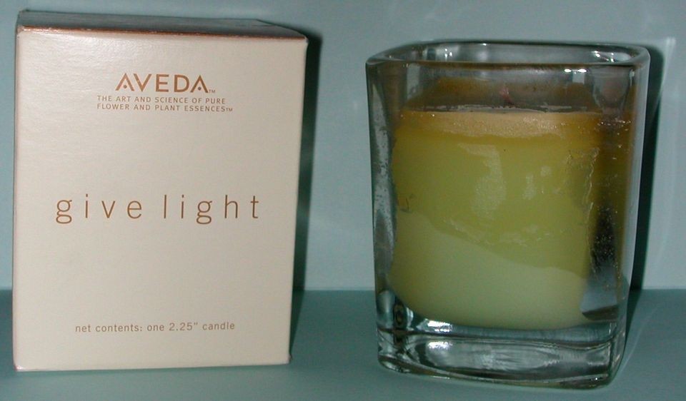 AVEDA ORIGINAL GIVE LIGHT PLANT PUREFUME PURE FUME AROMA CANDLE FULL 