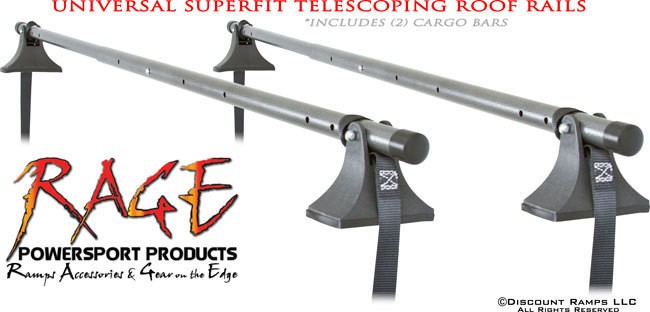   TELESCOPING ROOF BARS CAR TOP CARGO LADDER RACK (TRCB 4460 U