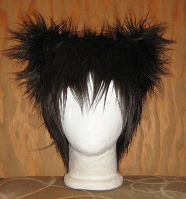 BIG BAD WOLF BROWN FUR HAT BEAR KITTY CAT ANIME COSPLAY BURNER CLUB 