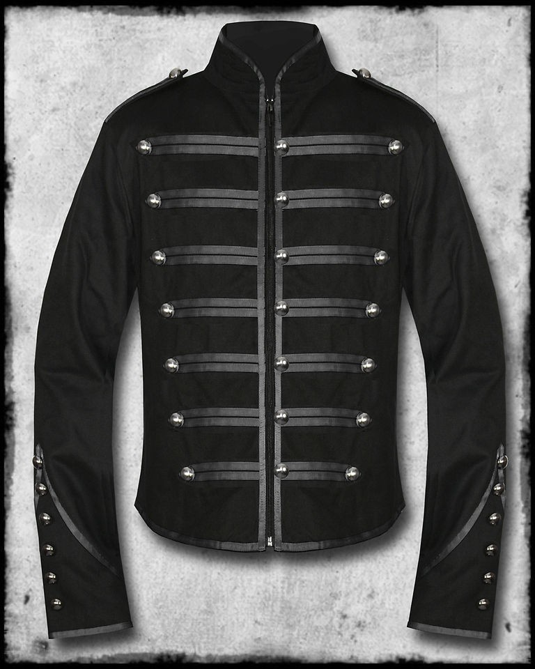   BLACK PARADE STEAMPUNK GOTH EMO MILITARY DRUMMER TUNIC BAND JACKET