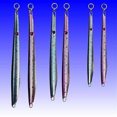 FIVE 5.25oz Butterfly Style Knife Jigs w/ Hook & Ring   Blue Sardine 