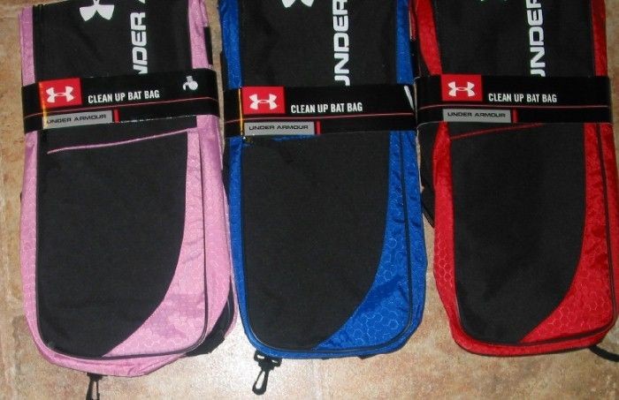   Clean Up II Bat Bag Baseball Assorted Colors Clips Nylon Sports NEW