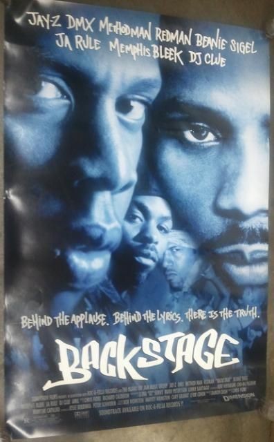 BACKSTAGE   JAY Z DMX METHOD MAN REDMAN JA RULE BEANIE 27x40 MOVIE 