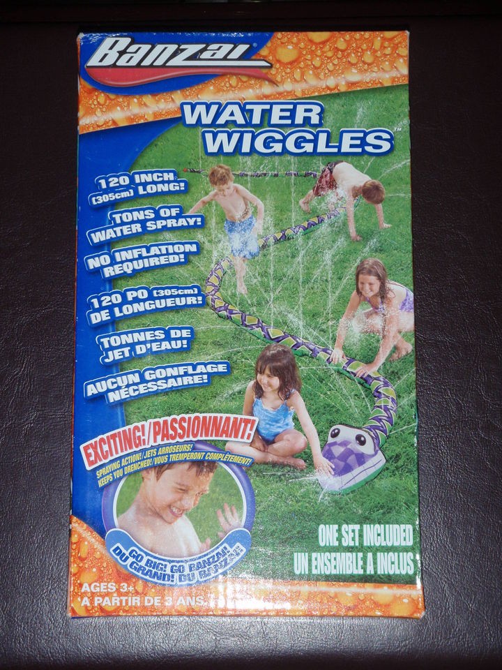 Banzai Water Wiggles Snake Huge 120 Long Sprinkler Water Toy 