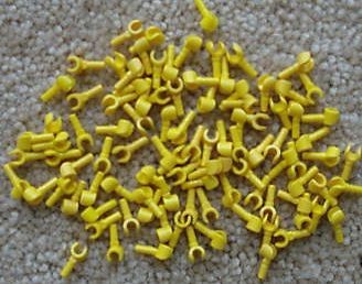 LEGO BULK LOT OF 100 YELLOW MINIFIG HANDS GLOVES BODY PARTS PIECES