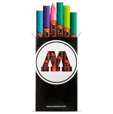 MOLOTOW ONE 4 ALL 127   2MM NIB PAINT PEN SET, BASIC SET   6 MARKERS