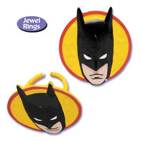 BATMAN Cupcake Rings Cake Decorations Favors Toppers