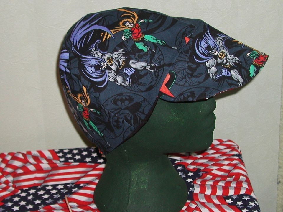 Batman& Robin Reds American Made Welding Hat Biker Cap $6.00 each