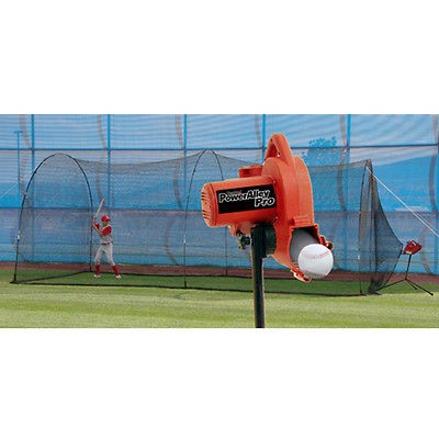   Lite Softball Pitching Machine & 20 x 12 x 10 Batting Cage W/ Balls