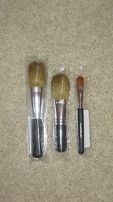 NEW Bare Escentuals Bare Minerals 3 Make Up Face Brush Set Trio Face 