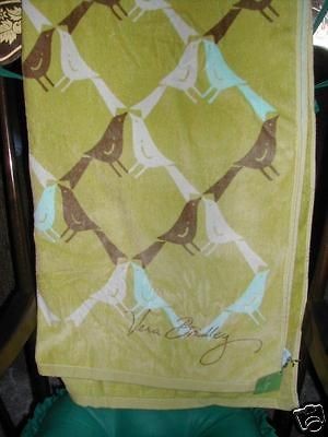 VERA BRADLEY SITTIN IN A TREE BEACH OR BATH TOWEL NWT RETIRED PATTERN