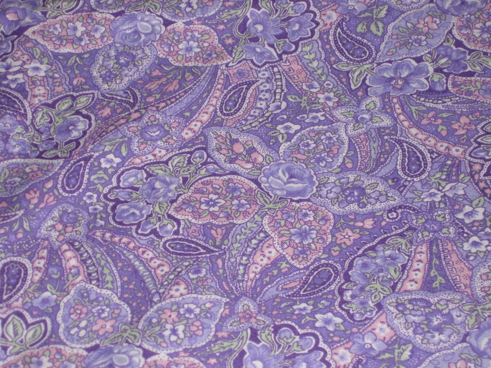 Purple Paisley cotton Body pillowcase or 2 stnd pillowcases j