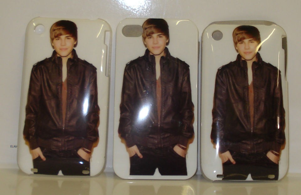 JUSTIN BIEBER Fits Blackberry 8520 9300 Curve IPhone 3GS 4G 4S Back 