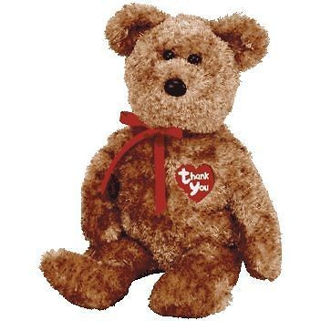 TY Beanie Baby   THANK YOU BEAR (BBOM April 2004) (8.5 inch)   MWMTs