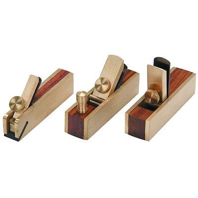   MICRO MINI BRASS HAND PLANE SET WOOD PLANER HARDWOOD HOBBY SCRAPER