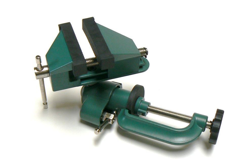 BENCH VISE VISES SWIVEL VISE WITH CLAMP 3 RUBBER LINED JAWS TABLETOP 