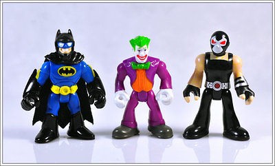 3pcs DC UNIVERSE BATMAN THE JOKER AND BANE FISHER PRICE ACTION FIGURE 