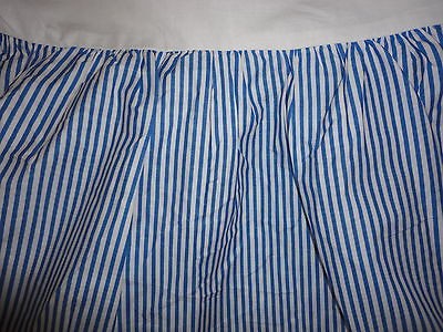 AMERICAN BABY COMPANY CRIB SKIRT BEDSKIRT RUFFLE BABY BLUE STRIPE 9.25 