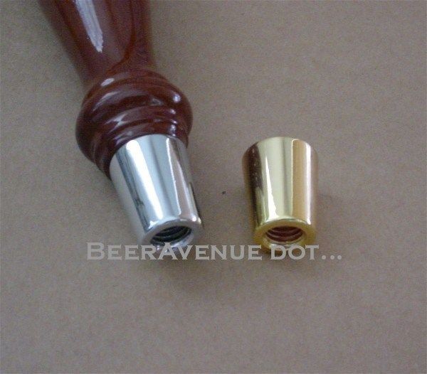 Chrome Beer tap handle ferrule 5/16 top 3/8 bottom   NEW