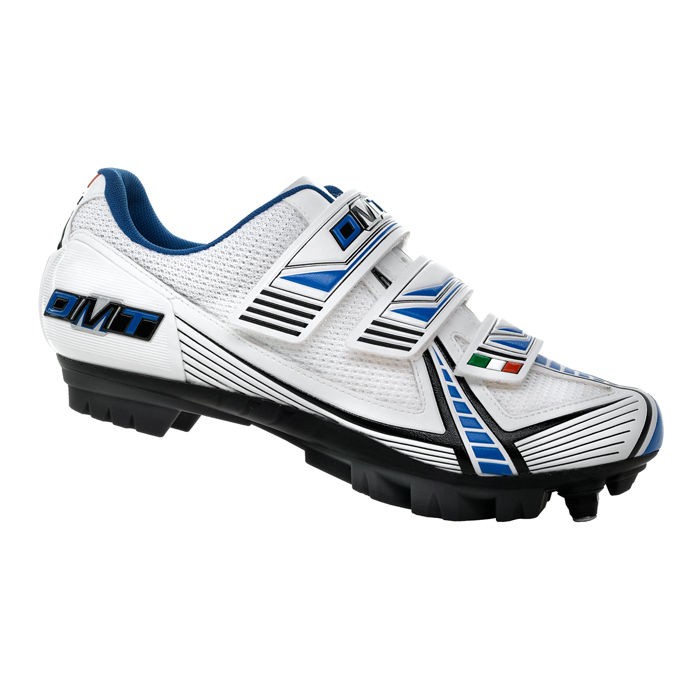 DMT MTB SPD Mountain Bike Shoe Marathon Kids Childrens 2.0 White Blue 