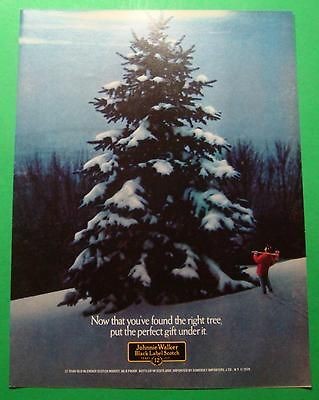   WALKER BLACK LABEL SCOTCH Ad Deco ArtTHE RIGHT CHRISTMAS TREE