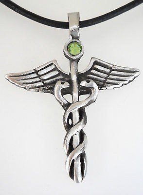   Medical DR RN PA Nurse PERIDOT Crystal AUGUST Birthstone Pendant