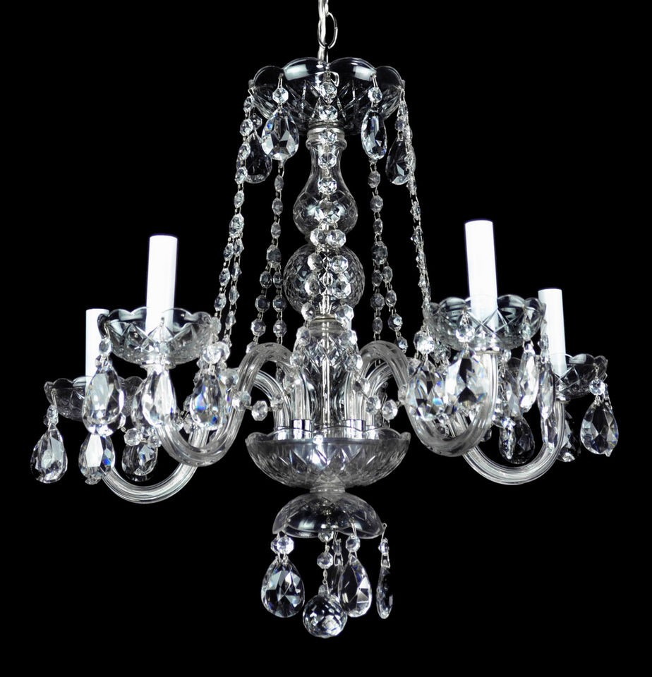   Chandelier Light Waterford Style Vintage Rewired Victorian Glass